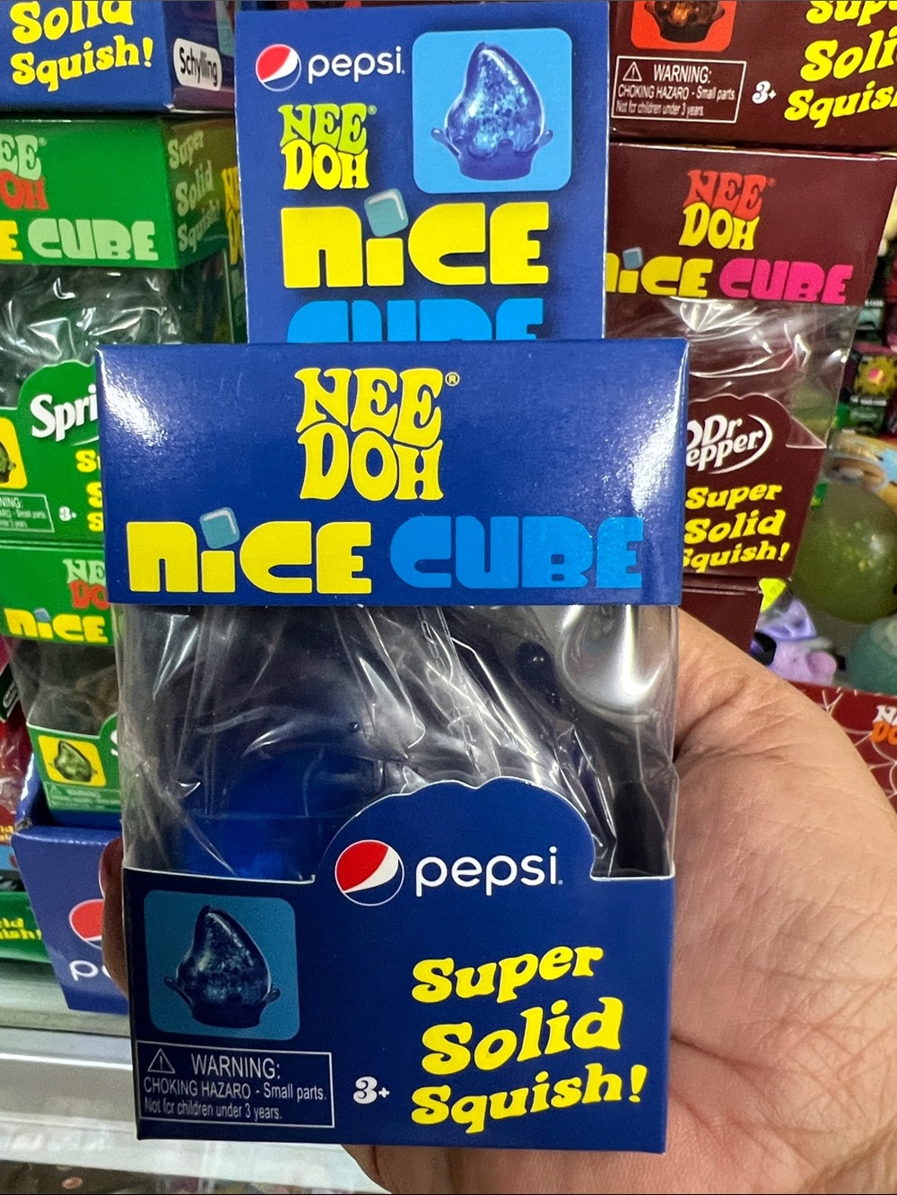 Pepsi Nee Doh Nice Cube Squish Toy - Blue